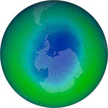 November 1997 monthly mean Antarctic ozone